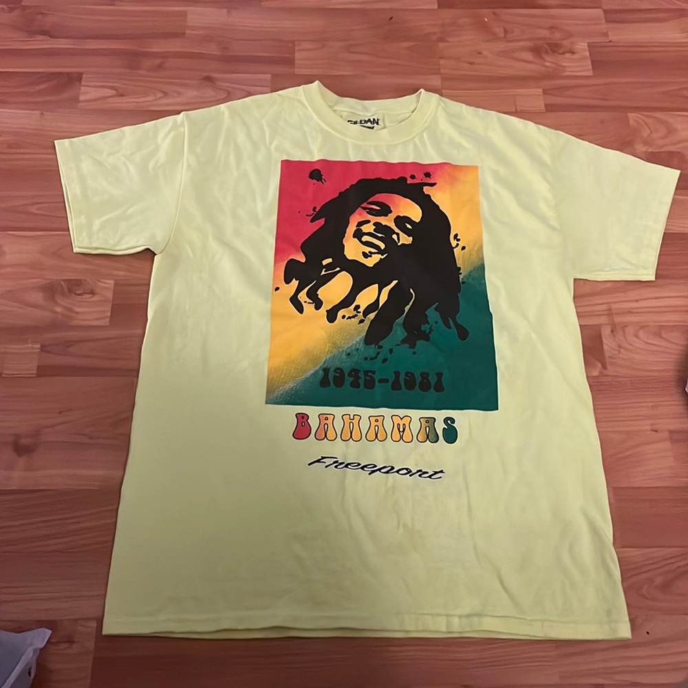 Lime, green Bob Marley shirt